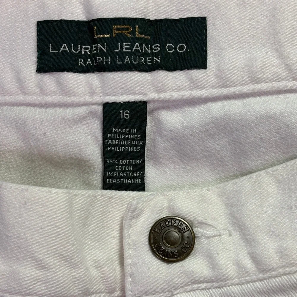 Lauren Ralph Lauren Women Jeans‎ Sz 16 White Classic Straight Leg 209110643